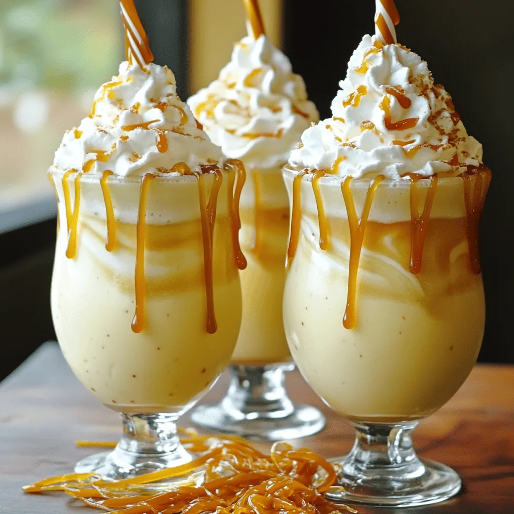 Für eine perfekte Karamell-Custard-Frappe brauchst du: