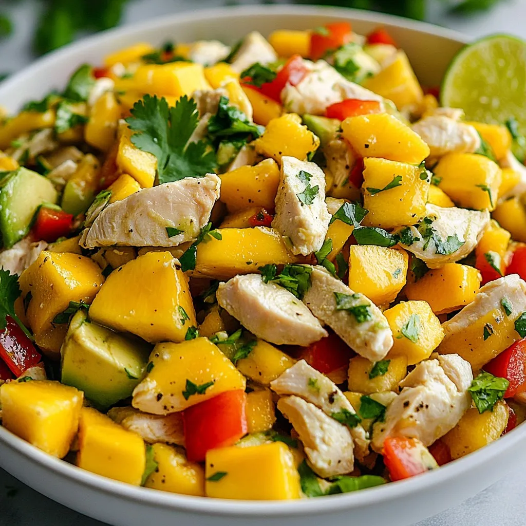 Mango Avocado Chicken Salad Frisch und Lecker