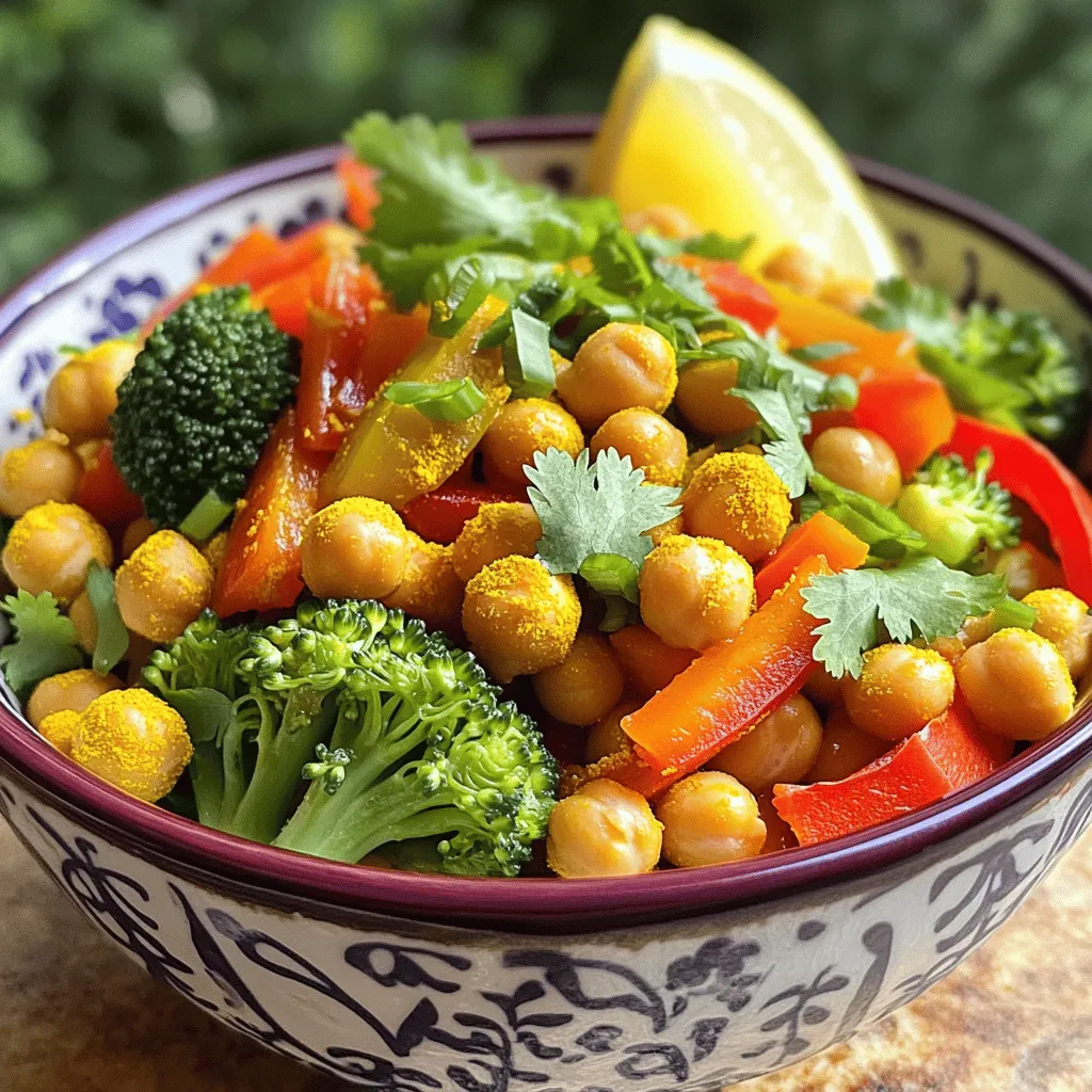 Crispy Lemon Turmeric Chickpea Stir-Fry Genussreiches Gericht