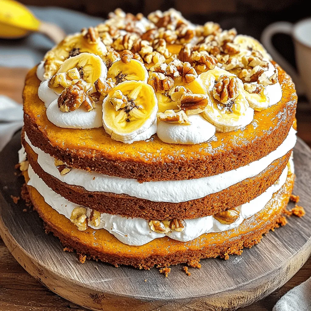 Himmlischer Bananen-Walnuss-Cremekuchen Leckerer Genuss