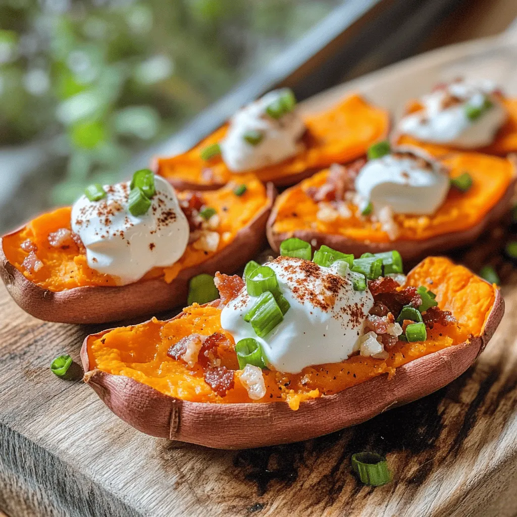 Loaded Sweet Potato Skins Herzhaft und Einfach Kochen