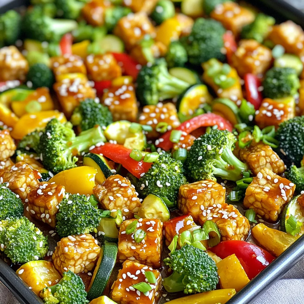 Sheet Pan Sweet Chili Tempeh Veggies Einfache und leckere Kombination
