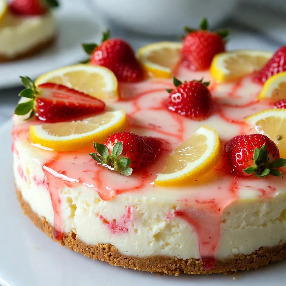 Strawberry Lemonade Cheesecake Frisch und Lecker