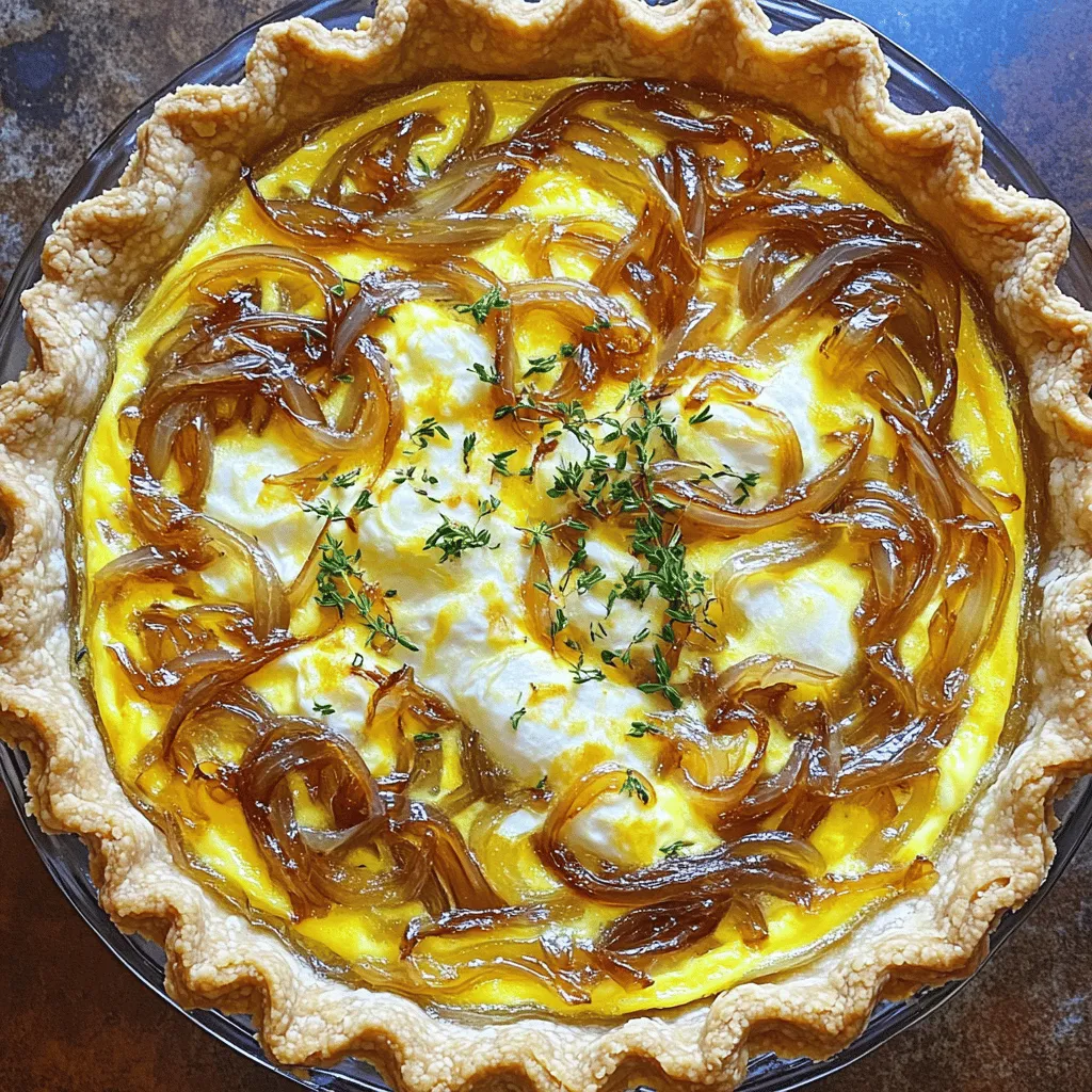 Karamellisierte Zwiebel-Swiss-Quiche Lecker und Einfach