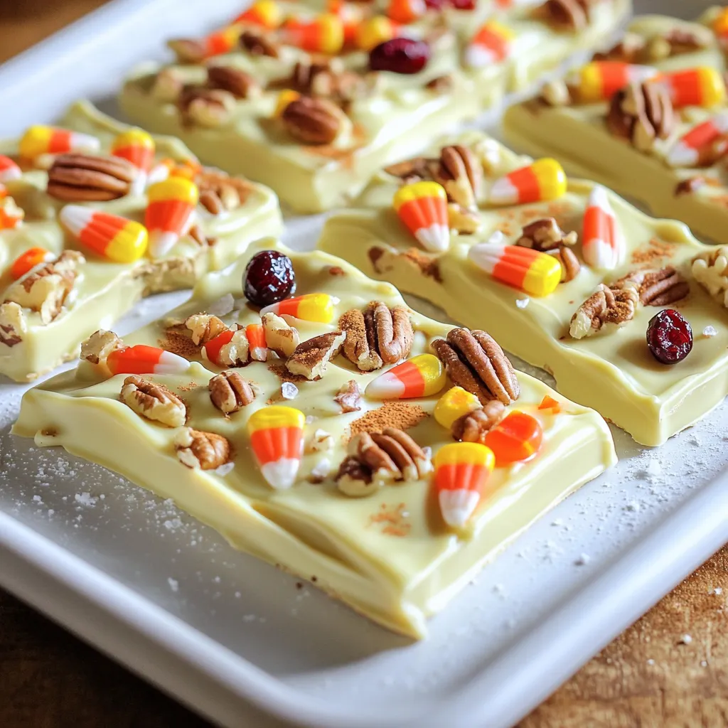 Kürbiskuchen-Spezialitäten mit weißer Schokolade