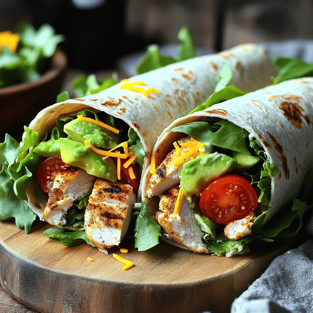 Grilled Chicken Avocado Ranch Wrap Einfach und Lecker