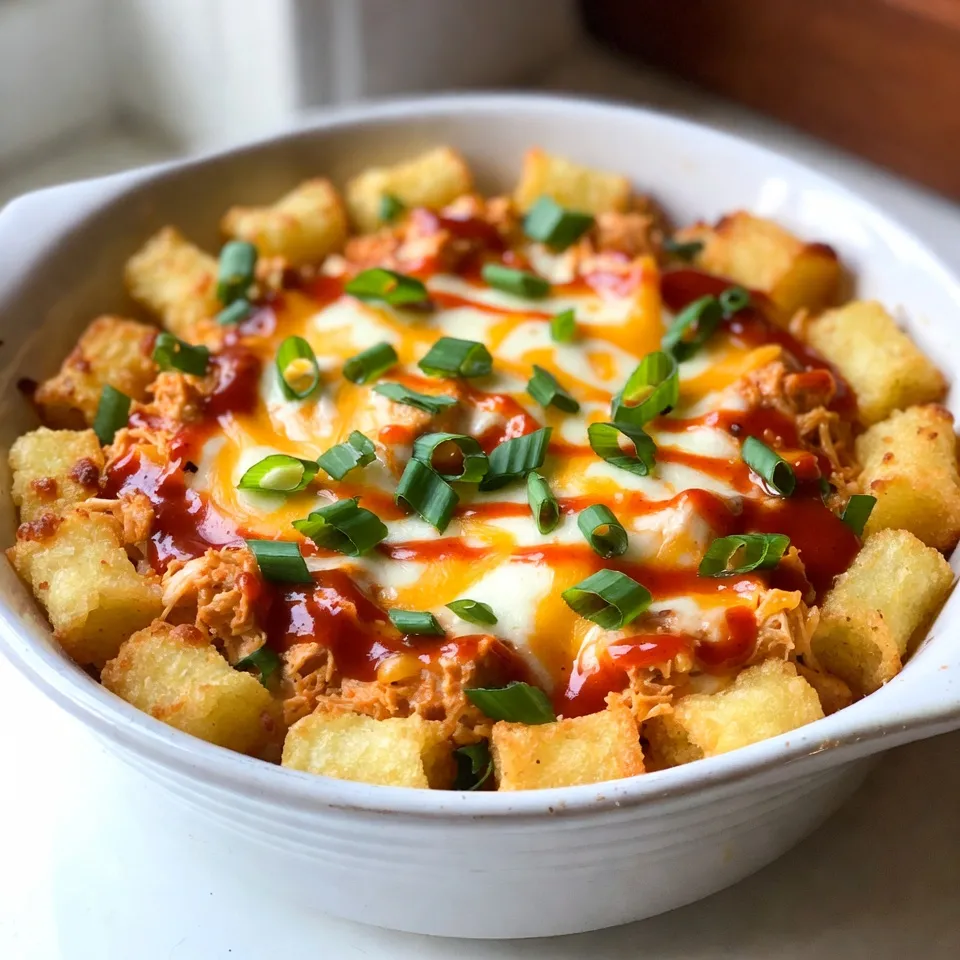 Buffalo Chicken Tater Tot Casserole Köstliches Rezept