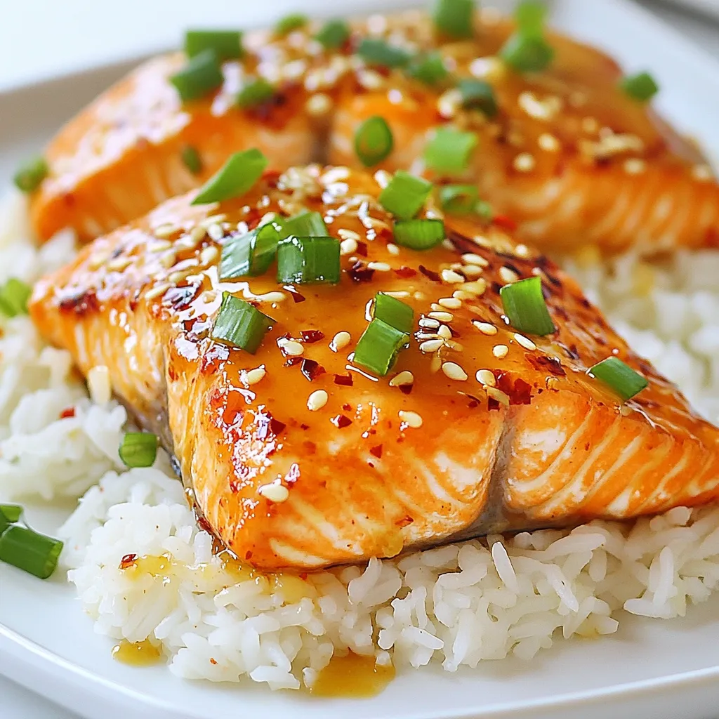 Süß-scharfer Knoblauch-Lachs gesund und schmackhaft