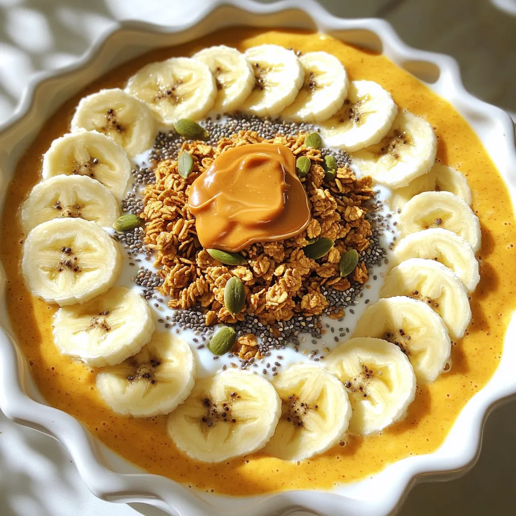 Kürbis-Pie Smoothie Bowl Nahrhafte Herbstleckerei