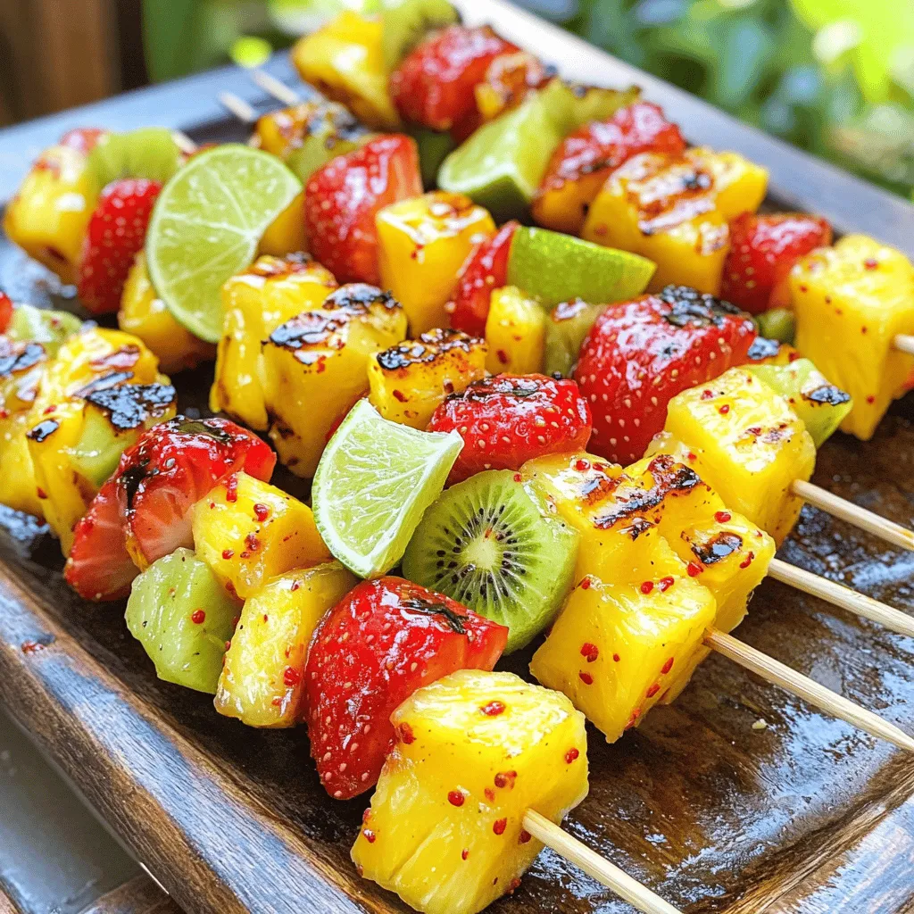 Chili Lime Fruit Skewers Frisch und Fruchtig Genießen