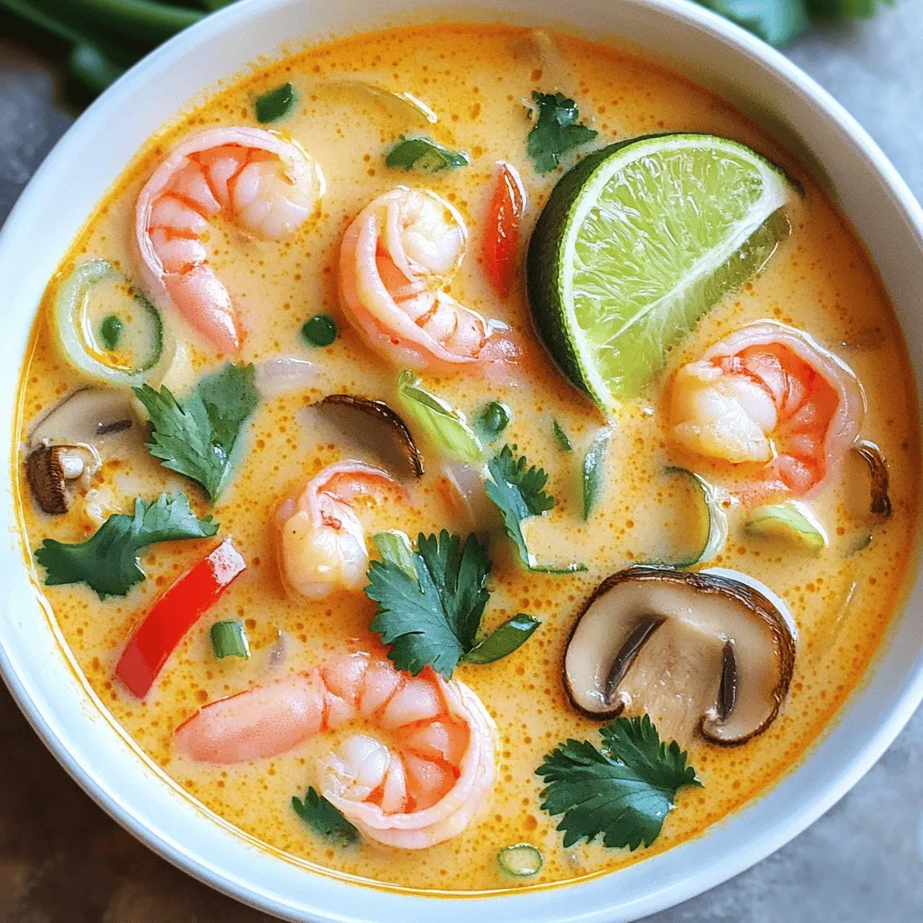 Thai Coconut Lime Shrimp Soup Schmackhafte Genussreise