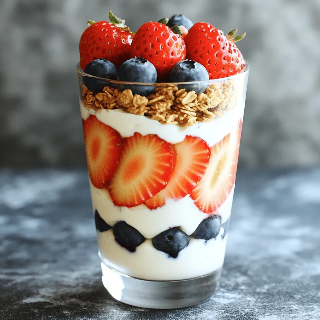 Gesundes griechisches Joghurt-Parfait für jeden Tag
