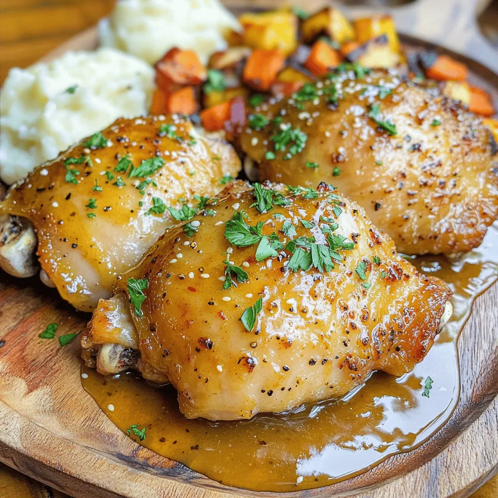 Honig-Senf-Hühnchenschenkel Einfach und Lecker