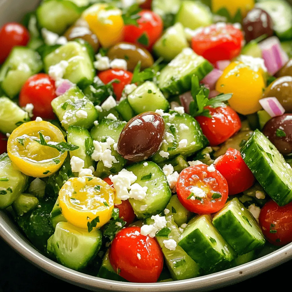 Cucumber Avocado Greek Salad frisches Geschmackserlebnis