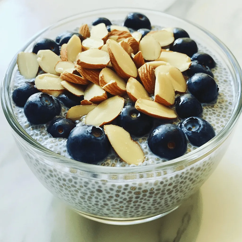 Schmackhafter Blueberry Almond Chia Pudding Rezept