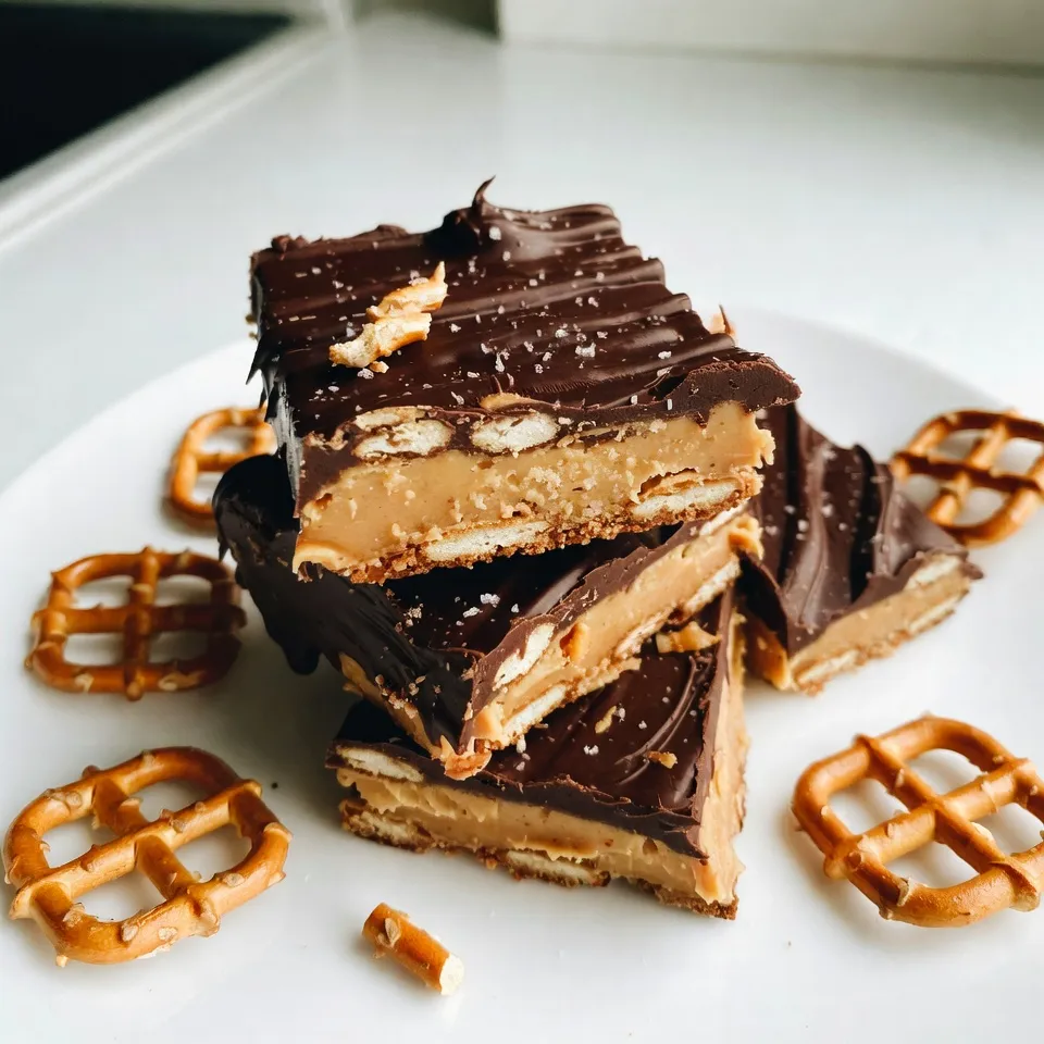 Peanut Butter Chocolate Pretzel Bars Leckeres Rezept