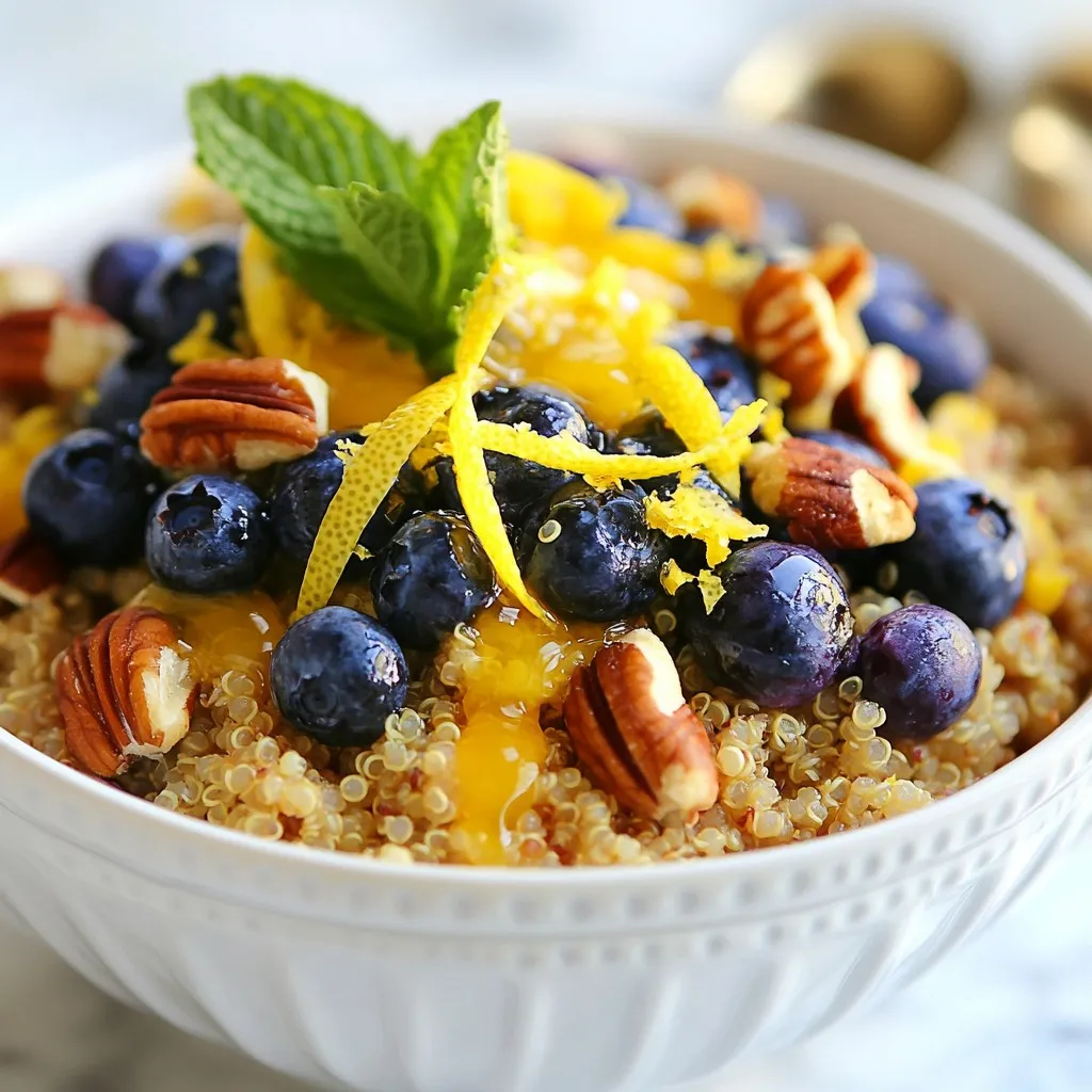 Lemon Blueberry Breakfast Quinoa Einfache und leckere Idee
