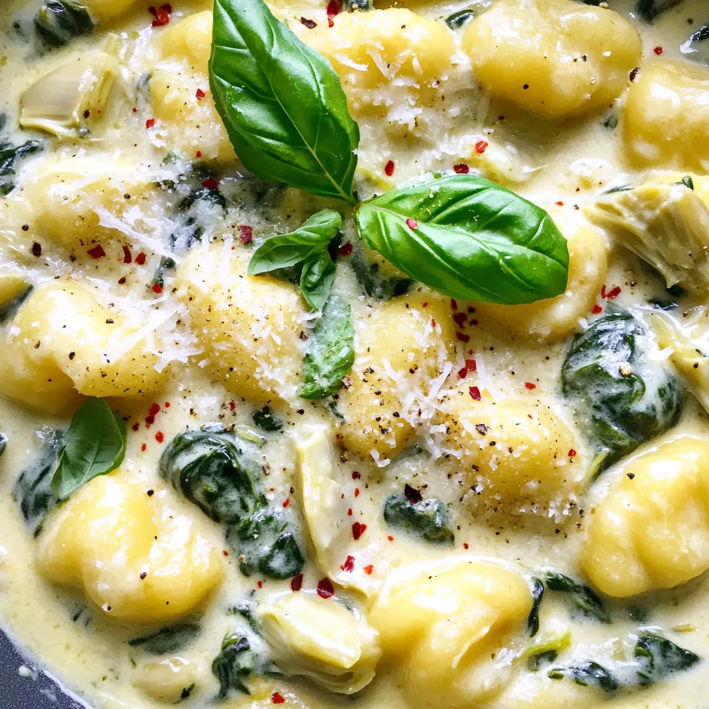 One Pot Spinach Artichoke Gnocchi Leckeres Rezept