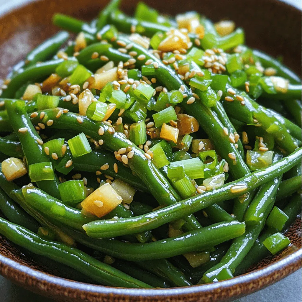 Sesame Garlic Green Bean Stir Fry Schnelles Rezept