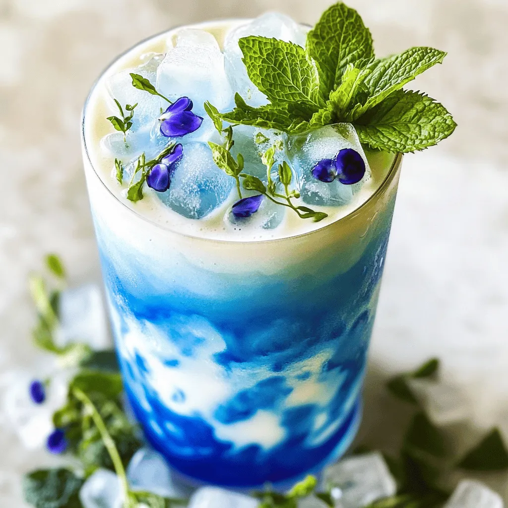 Iced Butterfly Pea Flower Tea Latte Rezept Einfach Lecker