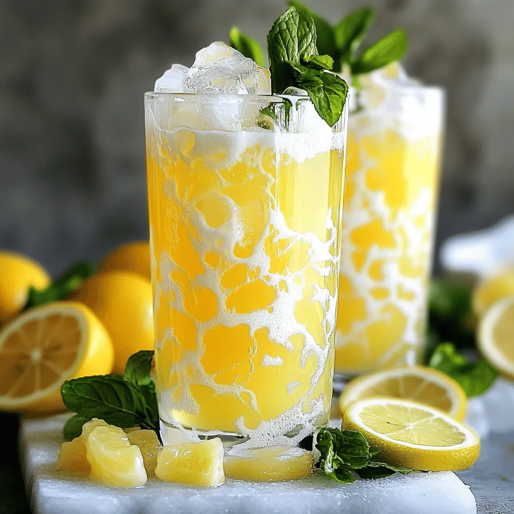 Um Farbwechsel-Limonade zu machen, brauche ich einige einfache Zutaten. Die Hauptbestandteile sind frischer Zitronensaft und Wasser. Ich verwende auch Honig oder Zucker, um die Limonade zu süßen. Ein wenig Backpulver sorgt für Sprudel und den Farbwechsel. Blaubeeren bringen eine tolle Farbe.
