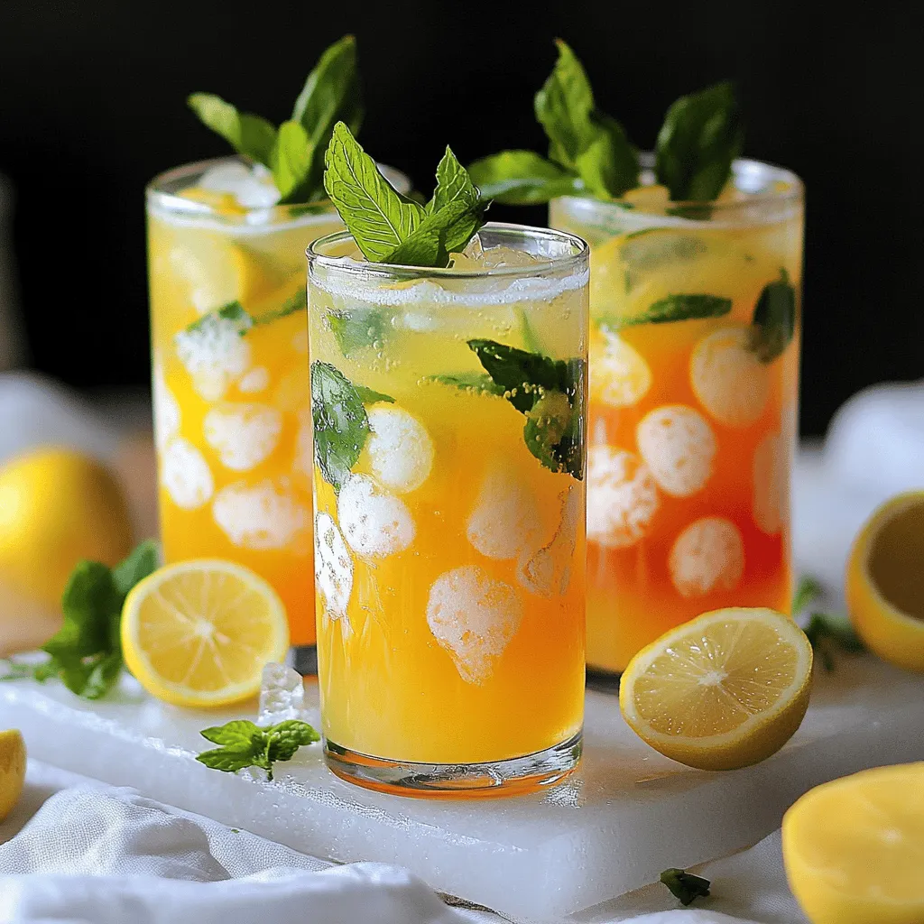 Farbwechsel-Limonade erfrischend und kreativ zubereiten