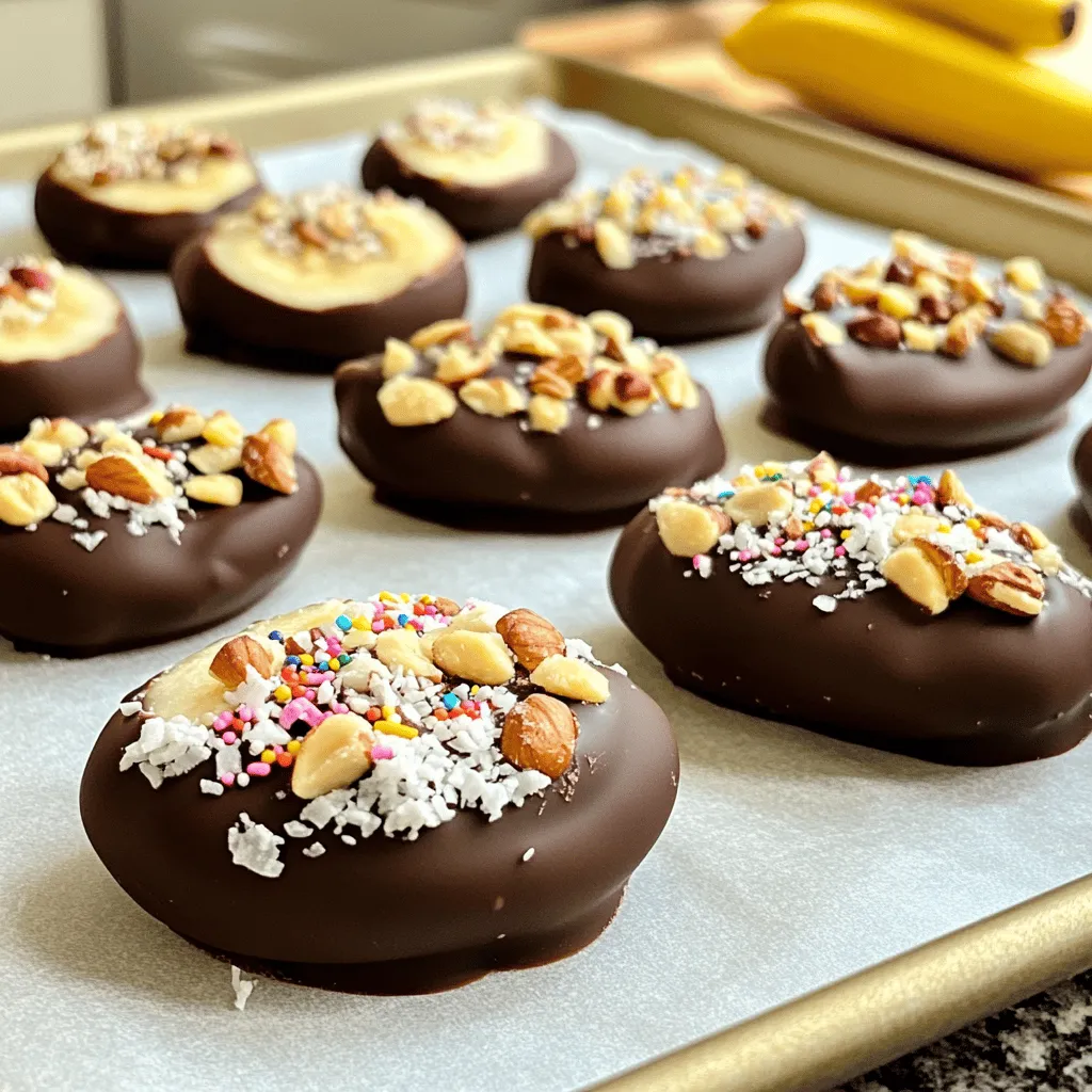 Schokoladenüberzogene Bananenlutscher Leckere Süßigkeit