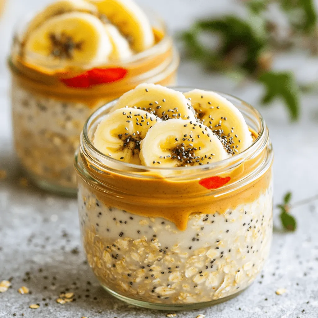 Peanut Butter Banana Overnight Oats Einfache Rezeptidee