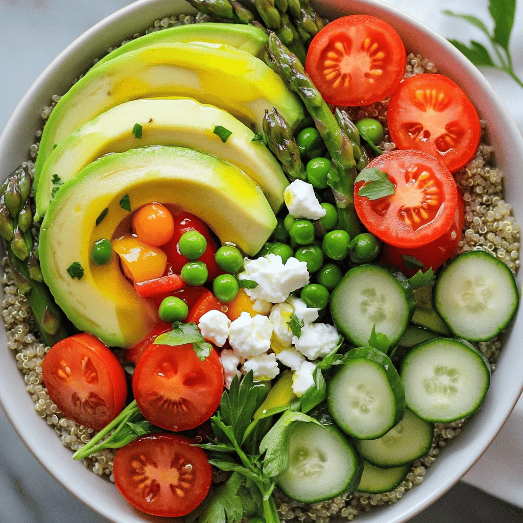 Spring Veggie Quinoa Power Bowls Gesund und Lecker