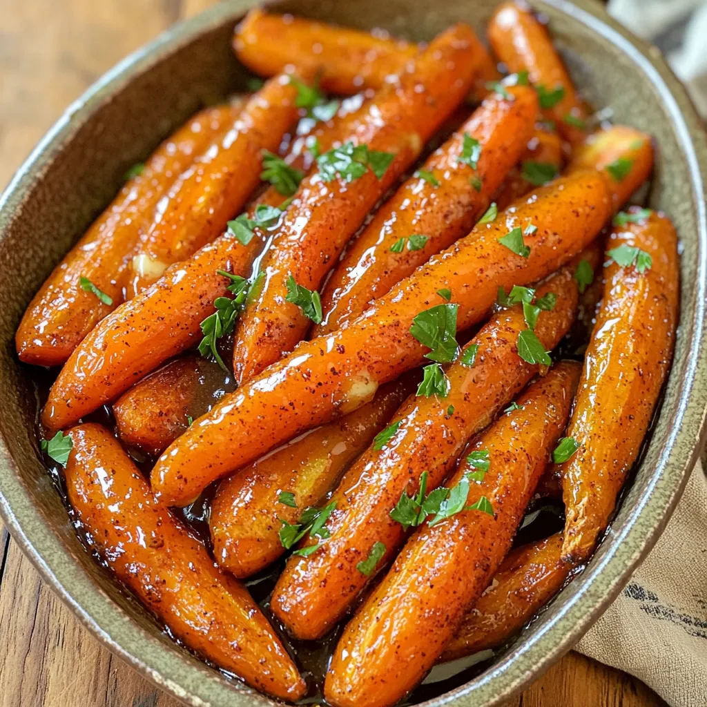 Brown Sugar Cinnamon Roasted Carrots Einfach und Lecker