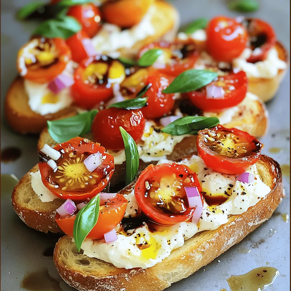 Frische Burrata Bruschetta Lecker und Einfache Rezeptur