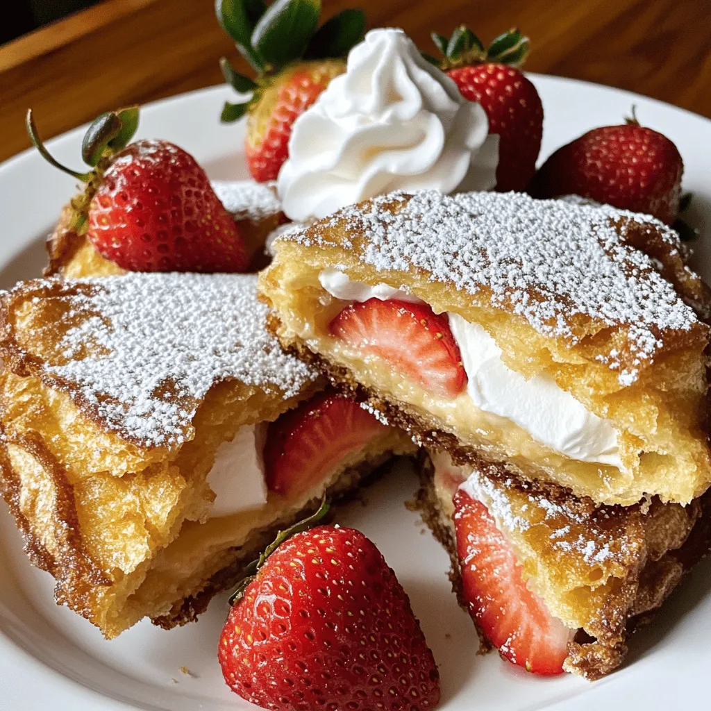 Frittierte Strawberry Cheesecake Sandwiches Lecker Rezept