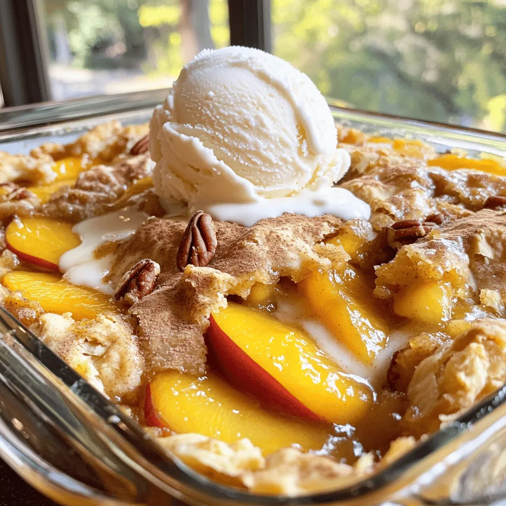 Klassischer Pfirsich Dump Cake Einfaches Rezept