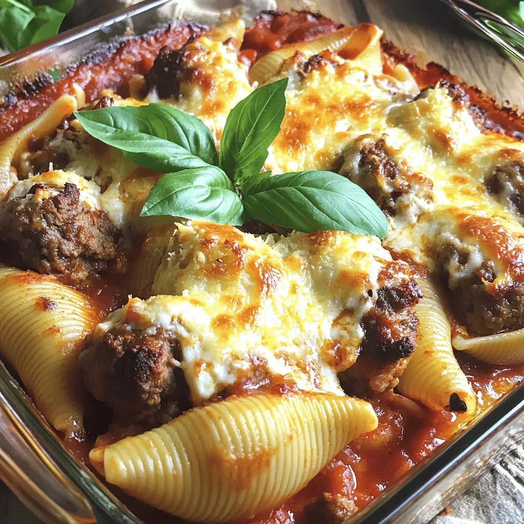 - 20 große Muschelnudeln - 400 g Rinderhackfleisch - 200 g Ricotta-Käse