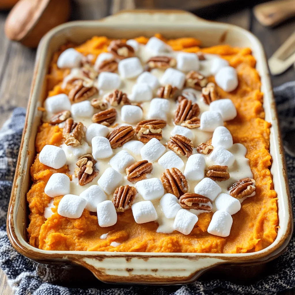 Köstlicher Süßkartoffelauflauf mit Marshmallows