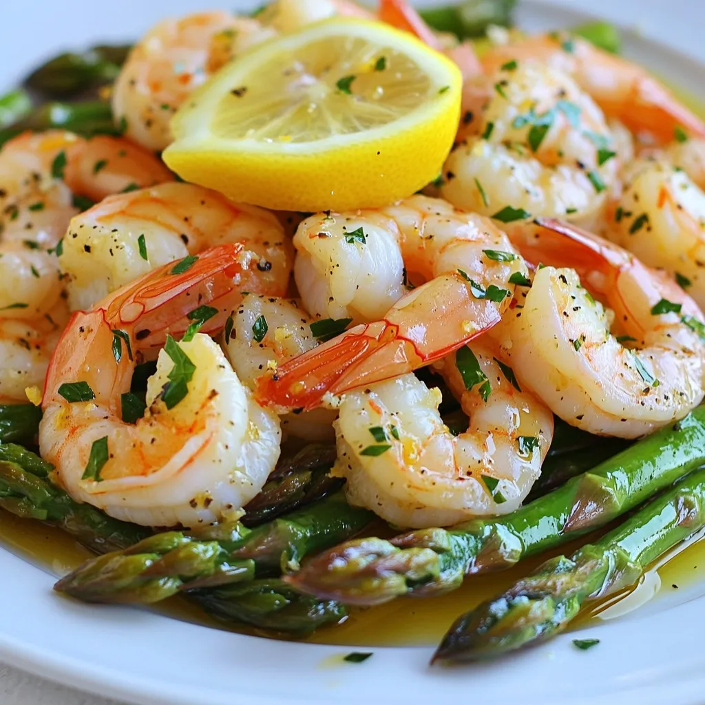 Lemon Garlic Shrimp &#038; Asparagus Einfaches Rezept