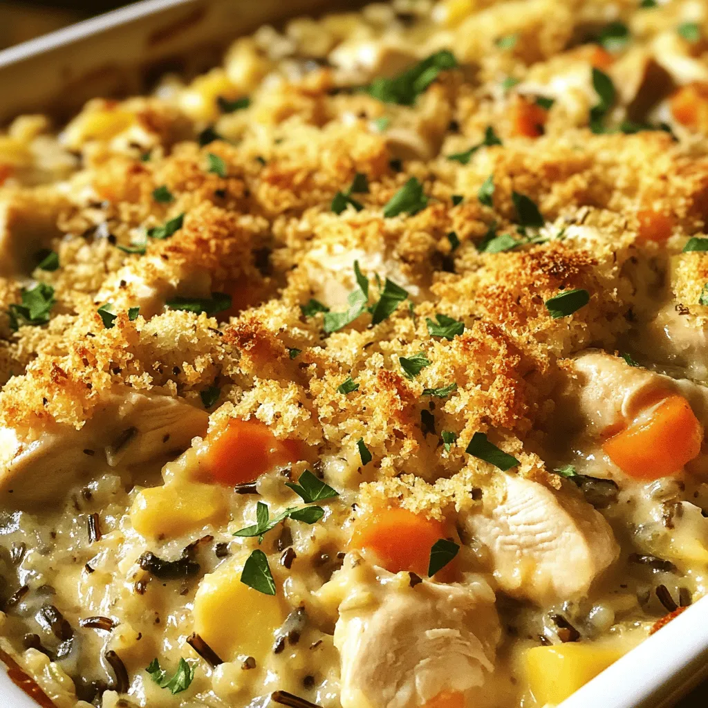 Schmackhafte Chicken and Wild Rice Casserole Rezept