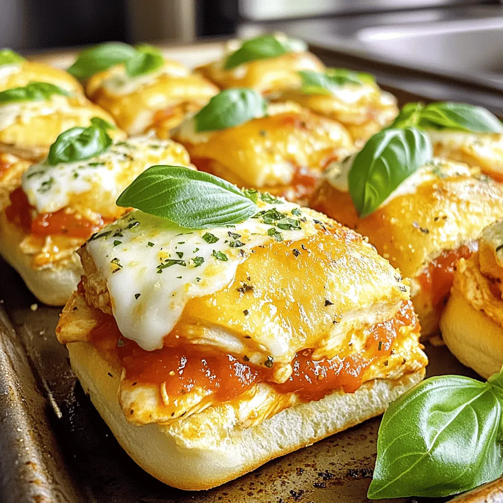 Einfache Chicken Parmesan Sliders köstlich und schnell