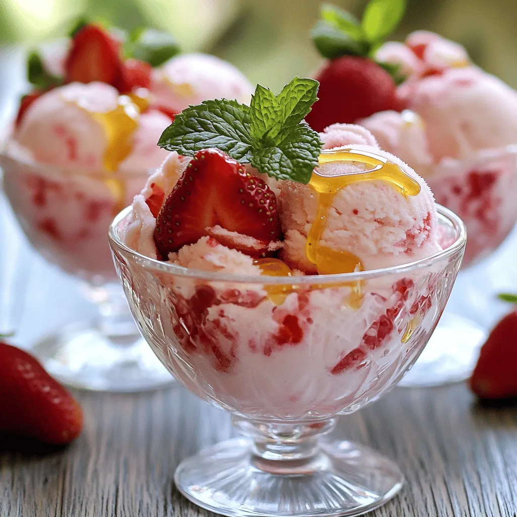 Erfrischendes Berry Bliss Erdbeer Frozen Yogurt Rezept