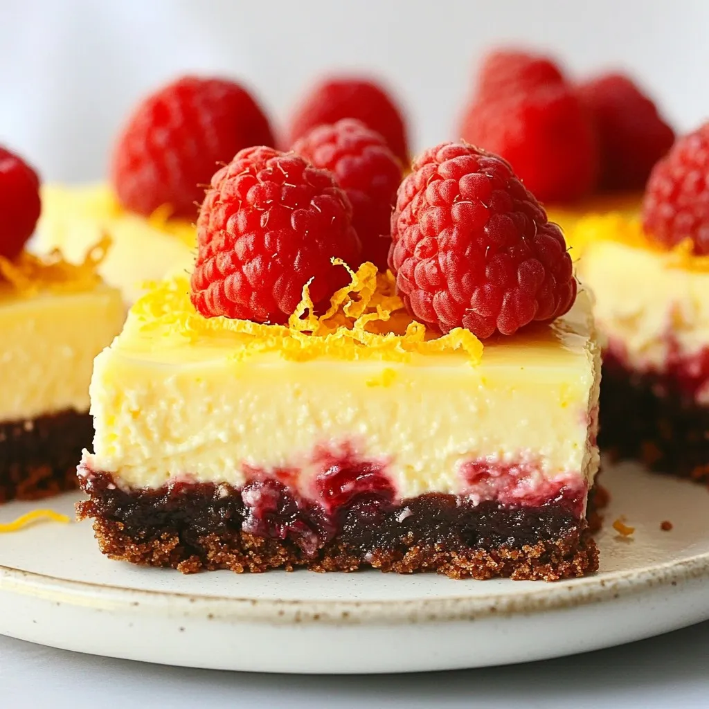 Köstliche Raspberry Lemon Cheesecake Bars Rezept