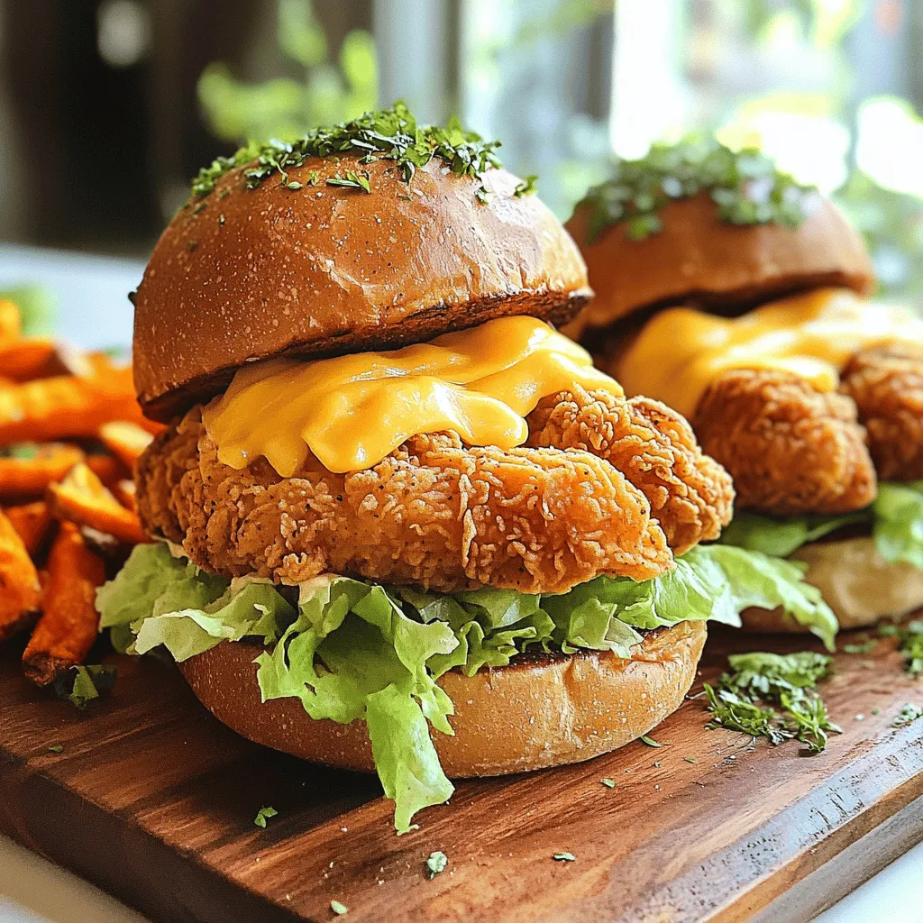 Knuspriges Crispy Chicken Sandwich für Feinschmecker