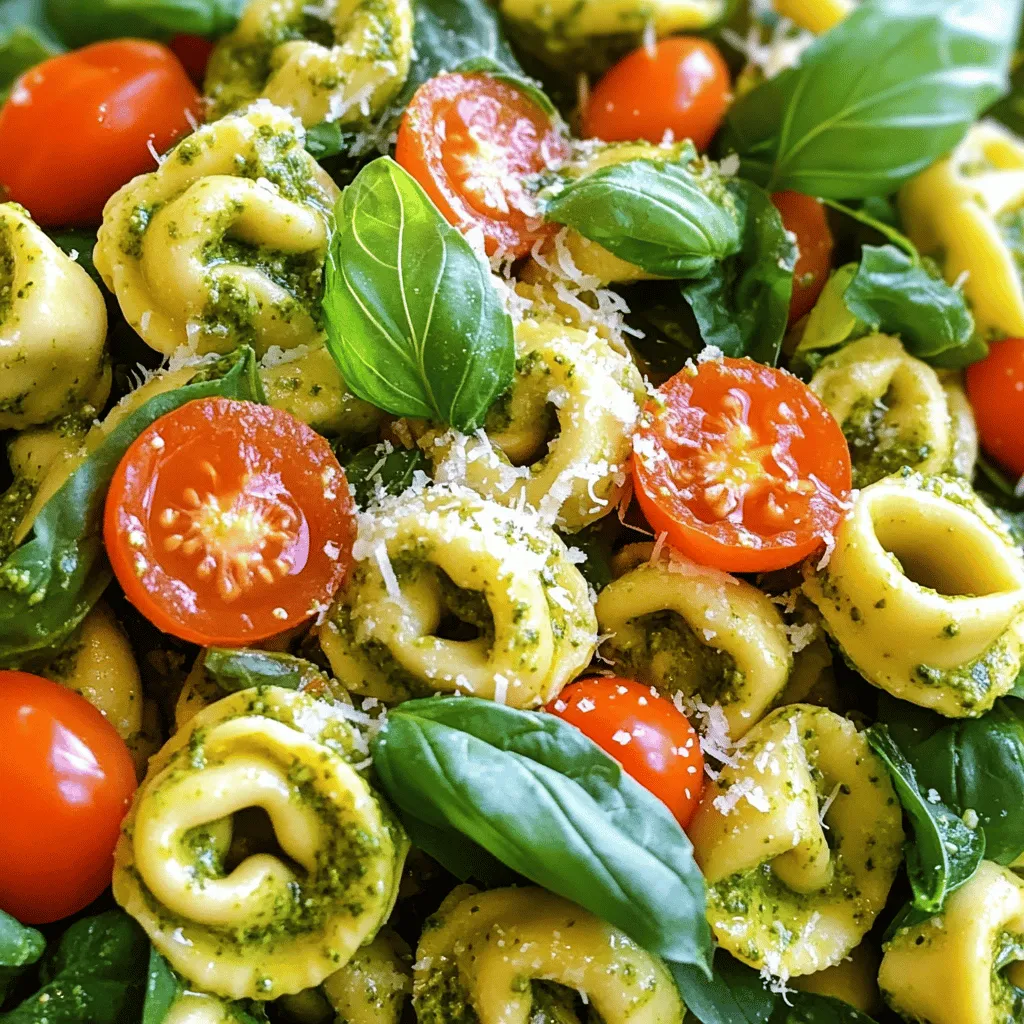 Creamy Pesto Tortellini Pasta Salad Frisch und Lecker