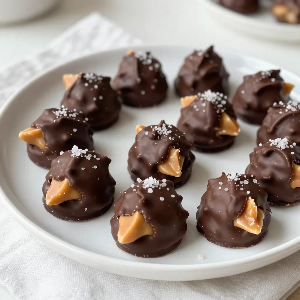 Schokoladenüberzogene Erdnussbutter-Brezel-Bissen Freude