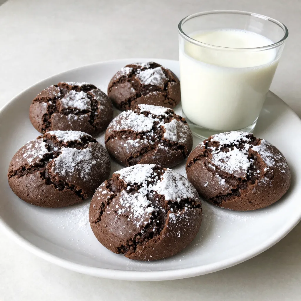 Chewy Chocolate Crinkle Cookies Lecker und Saftig