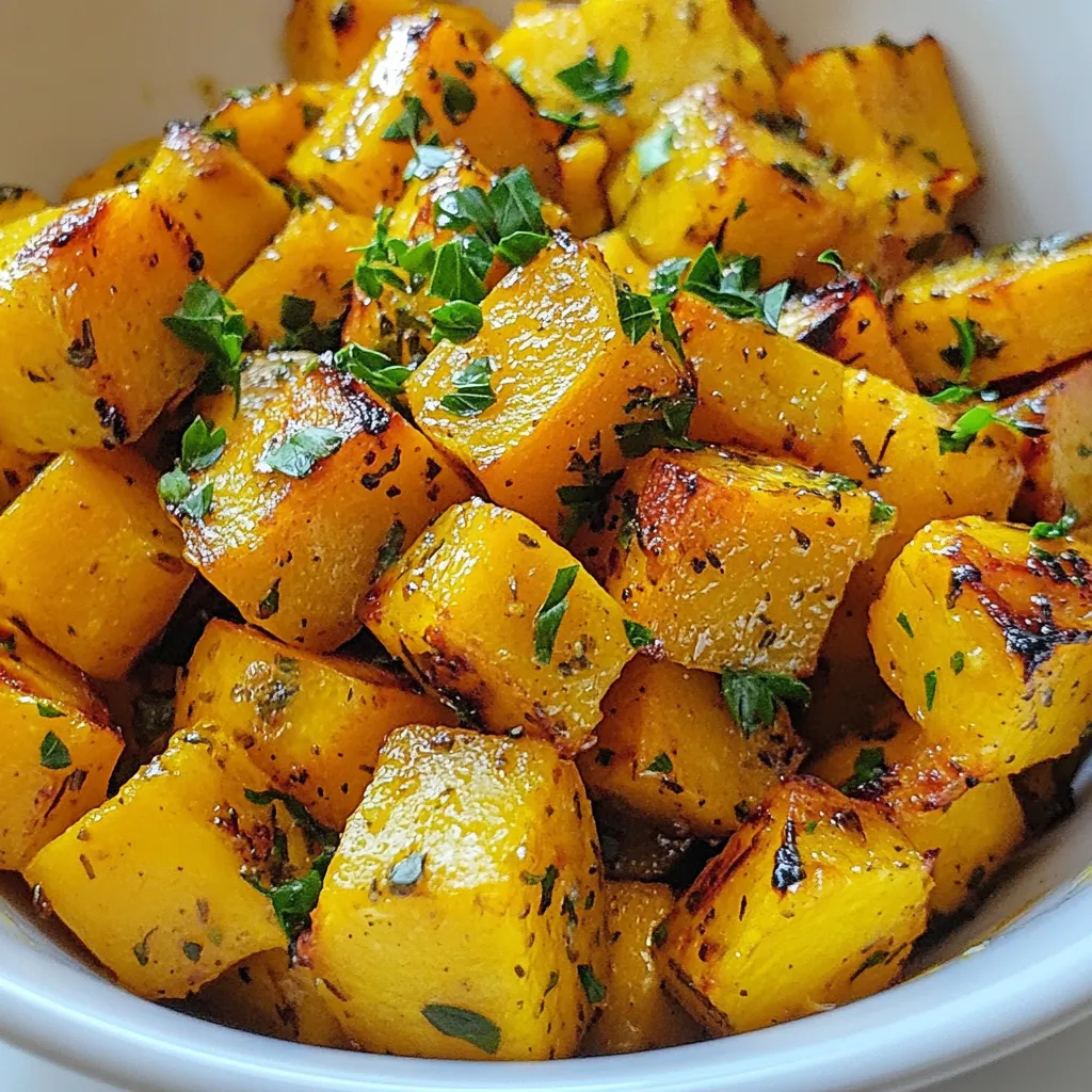 Knoblauch Kräuter Röstkürbis Einfache und köstliche Idee