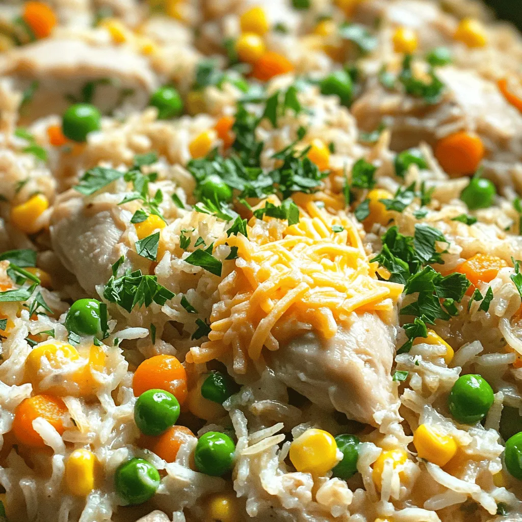 Für den Instant Pot Hähnchen-Reis-Auflauf benötigst du folgende Zutaten: - 450 g Hähnchenschenkel, ohne Haut und Knochen, in mundgerechte Stücke geschnitten - 1 Tasse Langkornreis (wie Jasmine oder Basmati) - 1 kleine Zwiebel, fein gehackt - 2 Knoblauchzehen, gehackt - 1 Tasse Hühnerbrühe - 1 Tasse gefrorenes Mischgemüse (Erbsen, Karotten, Mais) - 1 Tasse geriebener Cheddarkäse - 2 Esslöffel Olivenöl - 1 Teelöffel getrockneter Thymian - 1 Teelöffel geräuchertes Paprikapulver - ½ Teelöffel schwarzer Pfeffer - ½ Teelöffel Salz - 2 Esslöffel frisch gehackte Petersilie (zum Garnieren) Frische Zutaten bringen mehr Geschmack. Du kannst frisches Gemüse verwenden, wenn du magst. Achte darauf, die Garzeiten anzupassen. Gefrorenes Gemüse spart Zeit, hat aber auch viele Nährstoffe. Es ist praktisch und einfach zu finden. Hier sind die Utensilien, die du für dieses Rezept brauchst: - Instant Pot für das Kochen - Holzlöffel oder Spatel zum Umrühren - Messbecher für die Zutaten - Schneidebrett und scharfes Messer für das Hähnchen - Eine Tasse zum Messen von Reis und Brühe Mit diesen Zutaten und Utensilien bist du bereit, das Rezept zu starten. Du wirst sehen, wie einfach und lecker der Auflauf wird.Zuerst stelle ich den Instant Pot auf die 