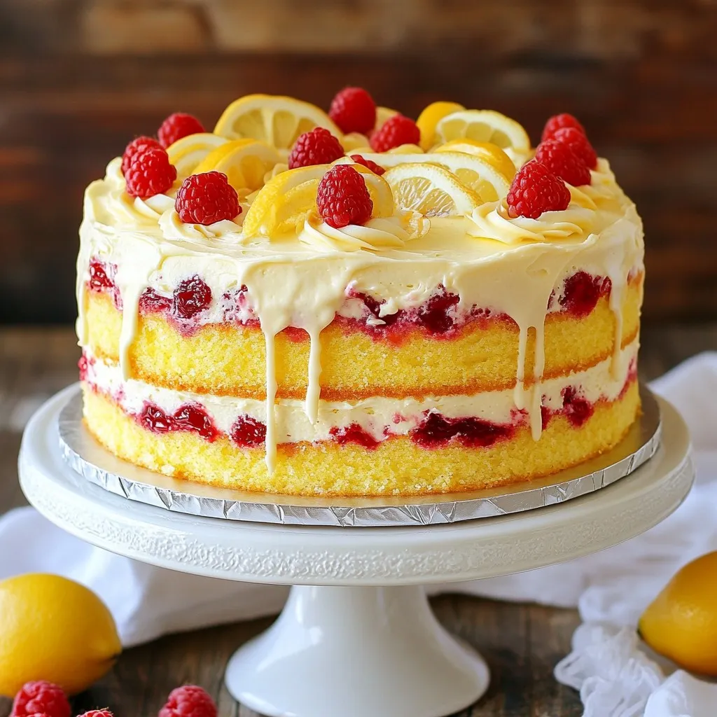 Lemon Raspberry Layer Cake Schmackhafte Genussreise