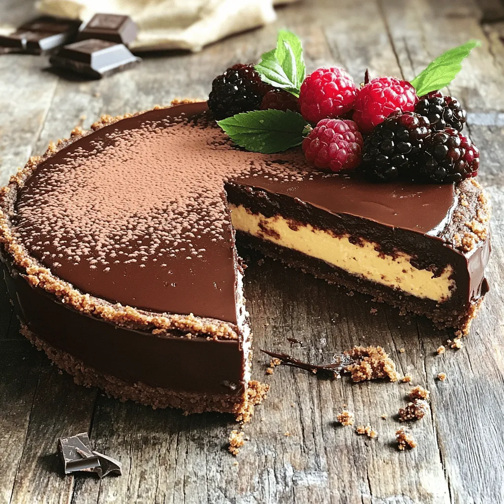 Um einen köstlichen Schokoladenmousse-Käsekuchen zu machen, brauchst du einige wichtige Zutaten: - 200 g Kekse (z.B. Vollkornkekse) - 100 g Butter, geschmolzen - 300 g Frischkäse, zimmerwarm - 150 g Zucker - 200 g Zartbitterschokolade, geschmolzen und abgekühlt - 3 Eier - 1 TL Vanilleextrakt - 200 ml Sahne - 2 EL Kakaopulver - Eine Prise Salz