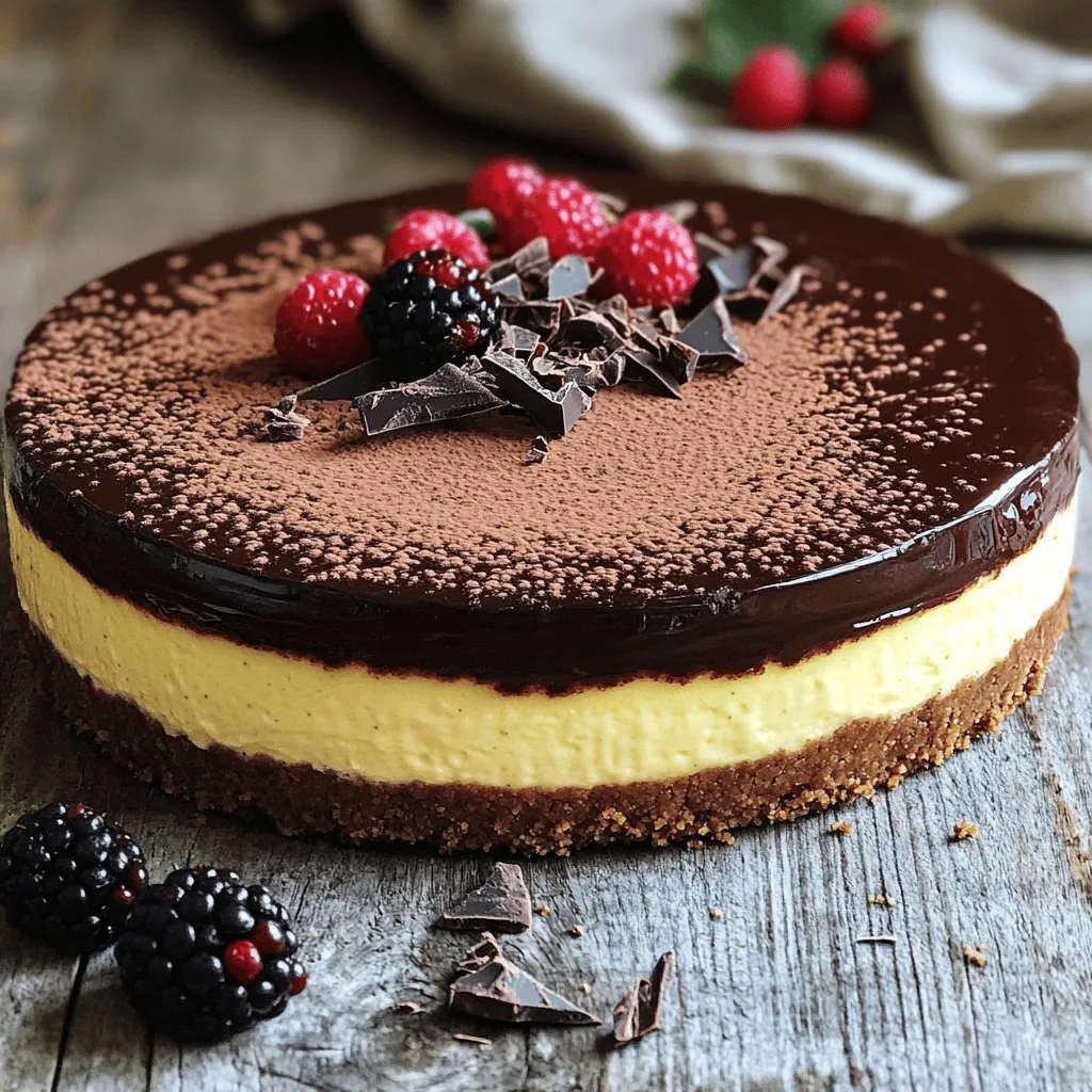 Schokoladenmousse-Käsekuchen köstlich und cremig