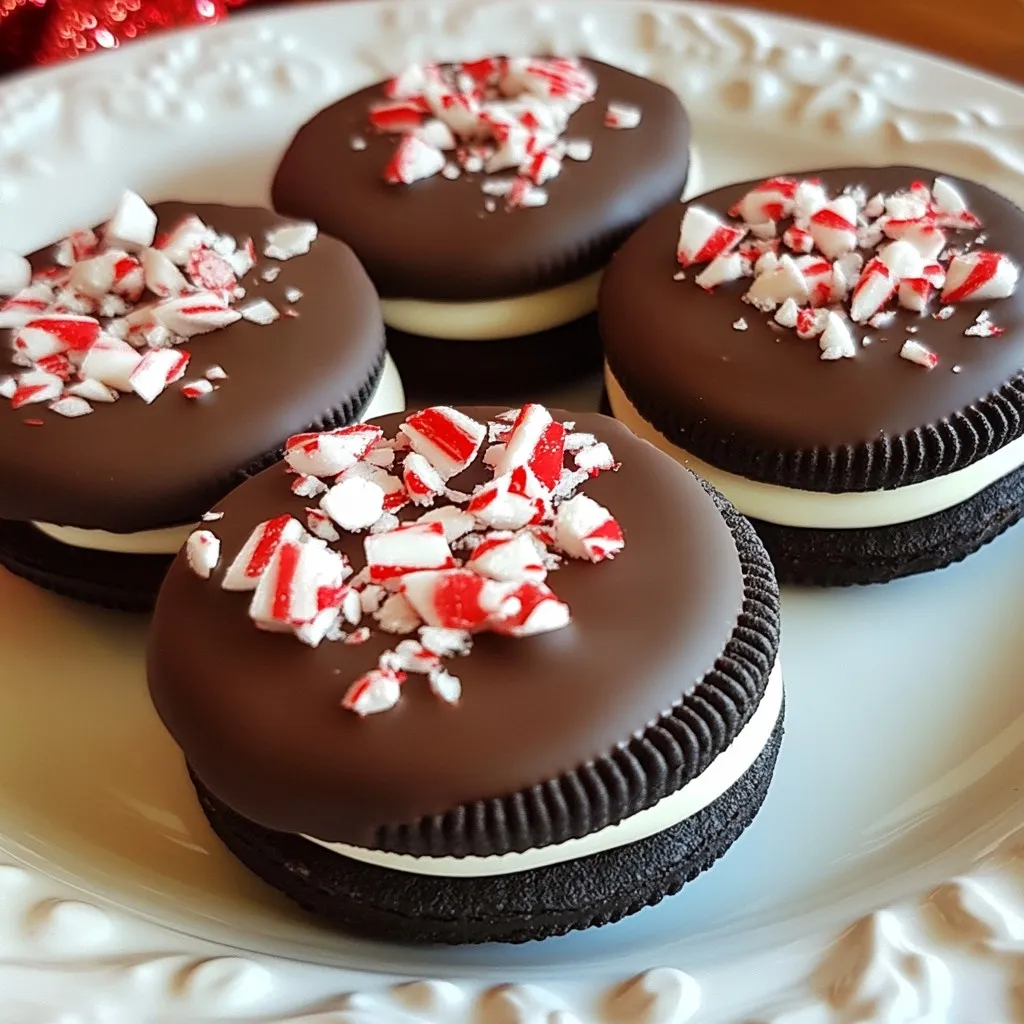 Pfefferminz Chocolate Dipped Oreos Einfache Anleitung